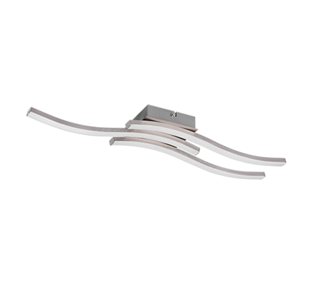 Plafón de techo Trio Route LED níquel mate 4000K 56cm R62473407