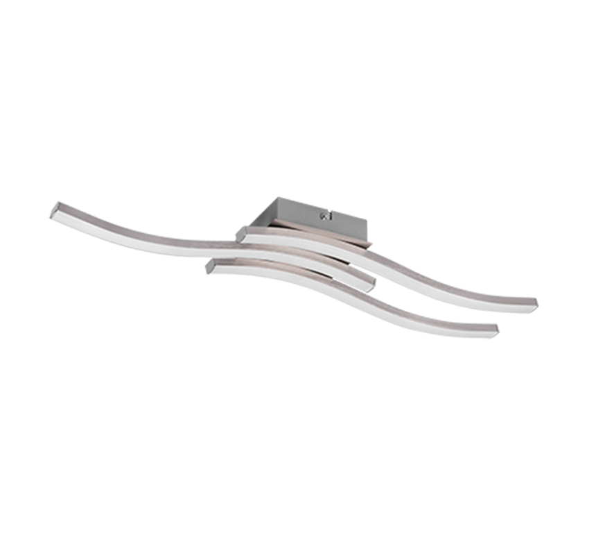 Plafón de techo Trio Route LED níquel mate 4000K 56cm R62473407