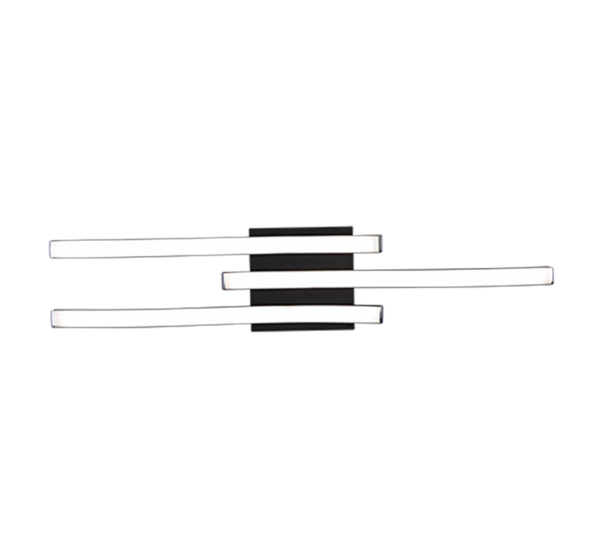 Plafón de techo Trio Route LED negro mate 4000K 56cm R62473432