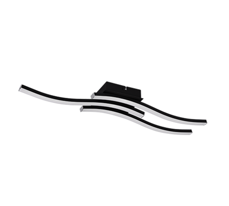 Plafón de techo Trio Route LED negro mate 4000K 56cm R62473432