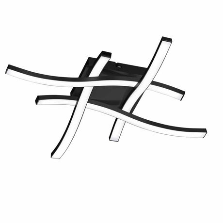 Plafón de techo Trio Route LED 4 luces 3000K 46cm negro mate — ref. R62474132 (1)
