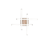 Plafón de techo Trio Route LED wood imitation 3000K regulable 46cm R62474135