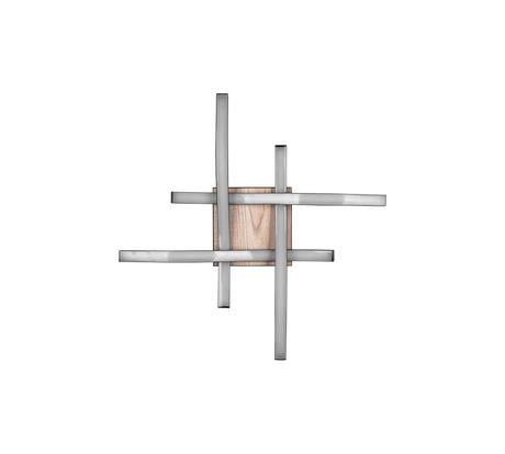Plafón de techo Trio Route LED wood imitation 3000K regulable 46cm R62474135