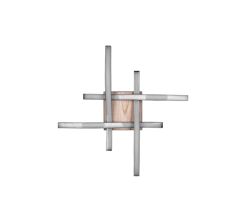 Plafón de techo Trio Route LED wood imitation 3000K regulable 46cm R62474135