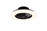 Trio Stralsund Ventilador LED de plástico estera negra R62522132