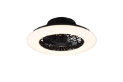 Ventilador de techo Trio Stralsund LED negro mate CCT regulable con mando Ø49cm R62522132