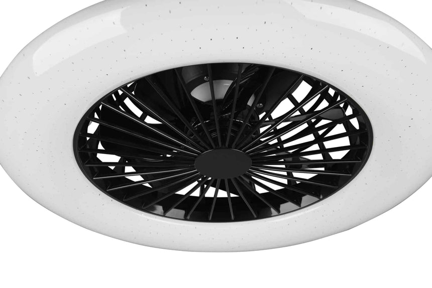 Trio Stralsund Ventilador LED de plástico estera negra R62522132