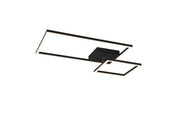 Plafón de techo Trio Padella LED negro mate 3000K regulable 63,5cm R62642132