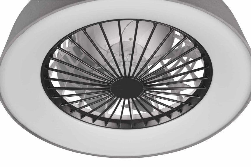Trio Farsund Ventilador LED de plástico gris R62662111