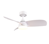 Ventilador de techo Trio Helsinki LED blanco mate CCT regulable con mando Ø90cm R62732131