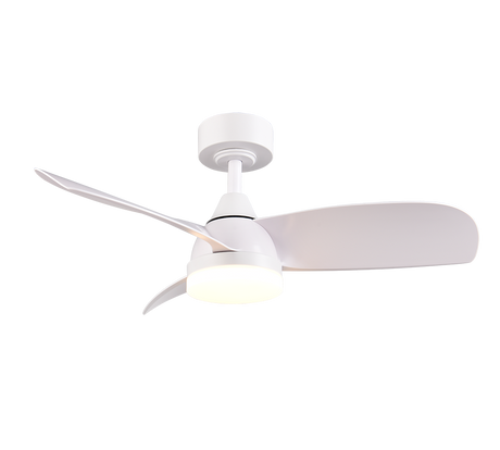 Ventilador de techo Trio Helsinki LED blanco mate CCT regulable con mando Ø90cm R62732131