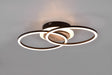 Plafón de techo Trio Giro LED wood imitation CCT 46,5cm R62783635