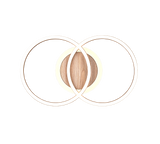 Plafón de techo Trio Giro LED wood imitation CCT 46,5cm R62783635