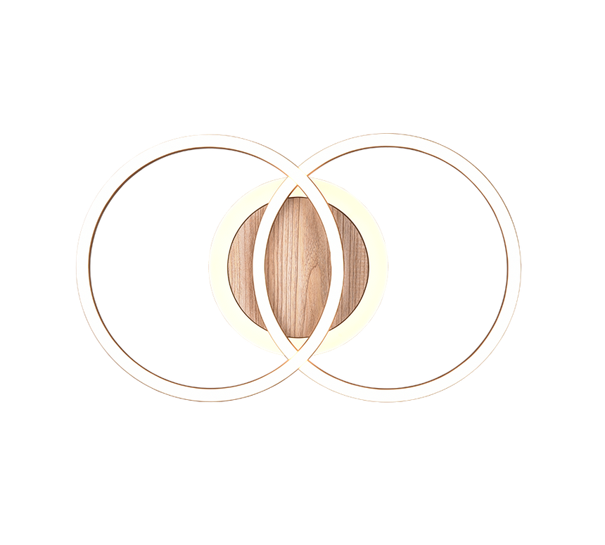 Plafón de techo Trio Giro LED wood imitation CCT 46,5cm R62783635