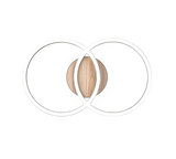 Plafón de techo Trio Giro LED wood imitation CCT 46,5cm R62783635