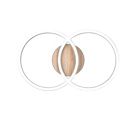 Plafón de techo Trio Giro LED wood imitation CCT 46,5cm R62783635