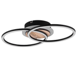 Plafón de techo Trio Giro LED wood imitation CCT 46,5cm R62783635