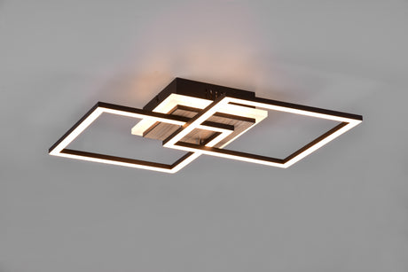 Plafón de techo Trio Giro LED wood imitation CCT 57,5cm R62793635