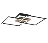 Plafón de techo Trio Giro LED wood imitation CCT 57,5cm R62793635