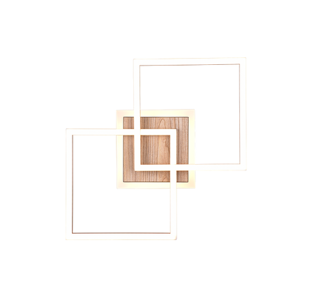 Plafón de techo Trio Giro LED wood imitation CCT 57,5cm R62793635