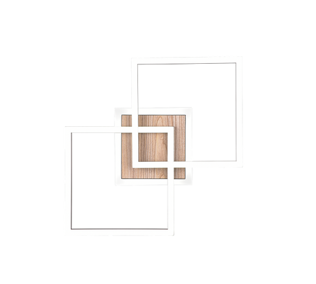 Plafón de techo Trio Giro LED wood imitation CCT 57,5cm R62793635