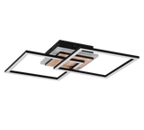Plafón de techo Trio Giro LED wood imitation CCT 57,5cm R62793635