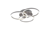 Trio Circle Plafón LED de metal níquel mate R62823107