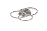 Trio Circle Plafón LED de metal níquel mate R62823107