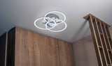 Trio Circle Plafón LED de metal níquel mate R62823107