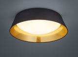 Plafón de techo Trio Ponts LED negro 3000K Ø45cm R62871879