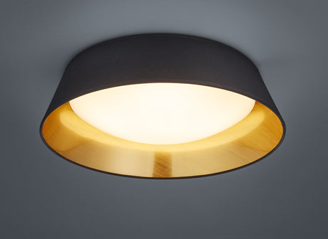 Plafón de techo Trio Ponts LED negro 3000K Ø45cm R62871879