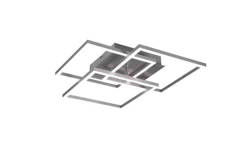 Trio Mobile Plafón LED de metal níquel mate R62883107