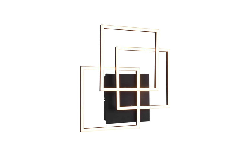 Trio Mobile Plafón LED de metal estera negra R62883132