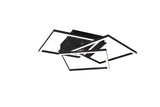 Trio Mobile Plafón LED de metal estera negra R62883132
