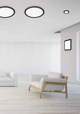 Trio Camillus Plafón LED de plástico estera negra R62921032