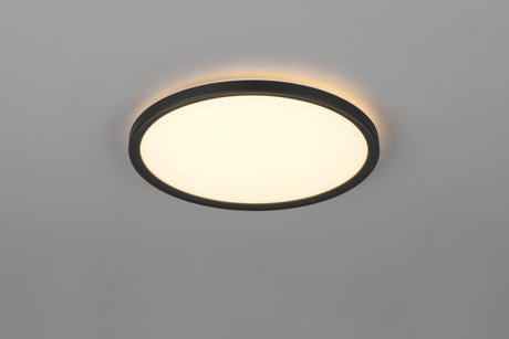 Plafón de techo Trio Joko LED negro CCT Ø29cm R63011102
