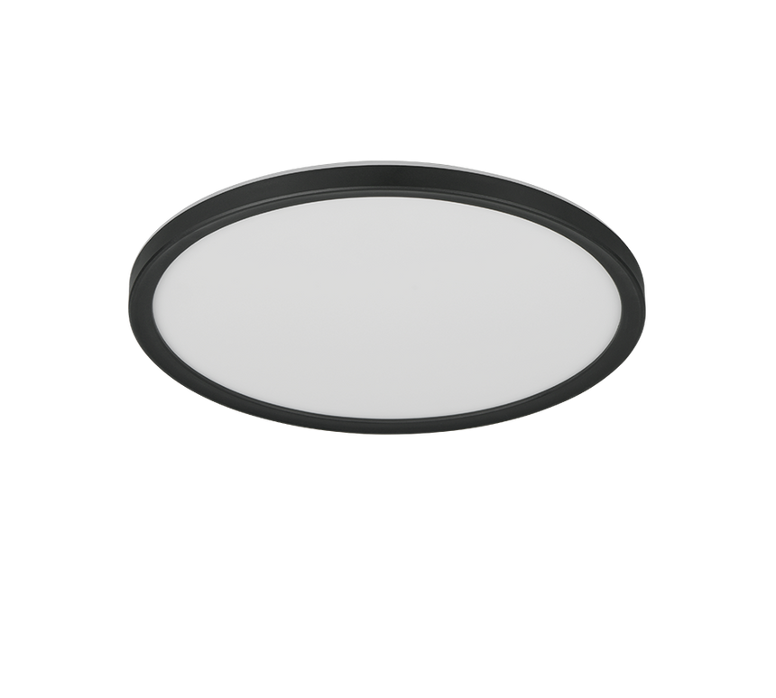 Plafón de techo Trio Joko LED negro CCT Ø29cm R63011102