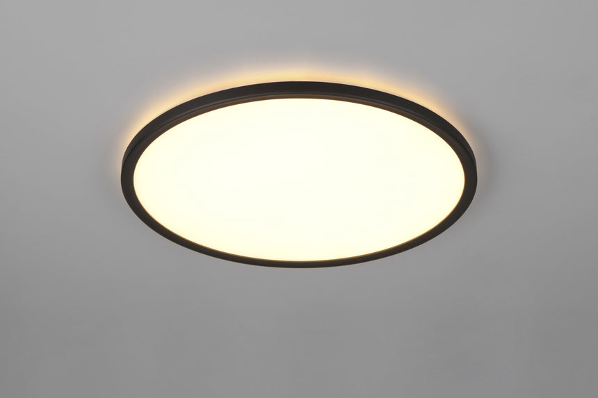 Plafón de techo Trio Joko LED negro CCT Ø42cm R63011902