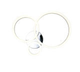 Plafón de techo Trio Mova LED cromo 4000K 51cm R63293106
