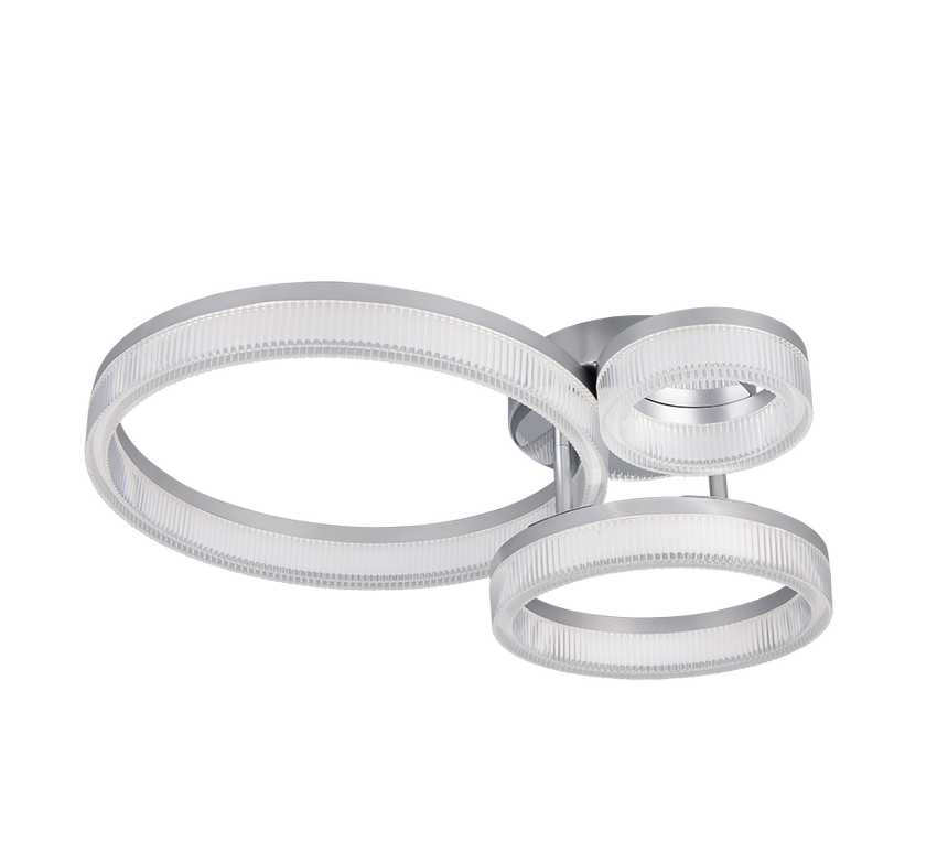 Plafón de techo Trio Mova LED cromo 4000K 51cm R63293106