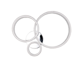 Plafón de techo Trio Mova LED cromo 4000K 51cm R63293106