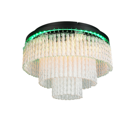 Plafón de techo Trio Vono LED negro mate CCT Ø40cm R63441032