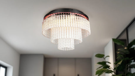 Plafón de techo Trio Vono LED negro mate CCT Ø40cm R63441032