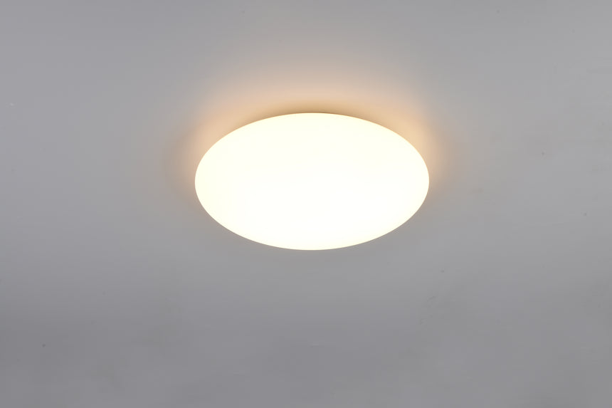 Plafón de baño Trio Viora LED blanco 3000K IP44 Ø27cm R63501101