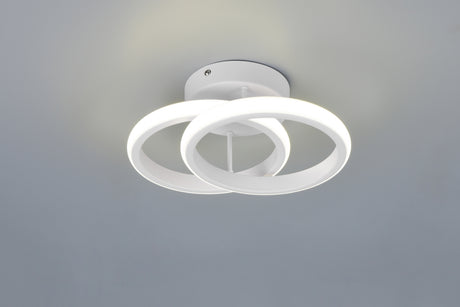 Plafón de techo Trio Kasia LED blanco mate 4000K 26,5cm R63531131