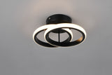 Plafón de techo Trio Kasia LED negro mate 3000K 26,5cm R63531132