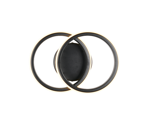 Plafón de techo Trio Kasia LED negro mate 3000K 26,5cm R63531132