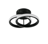 Plafón de techo Trio Kasia LED negro mate 3000K 26,5cm R63531132