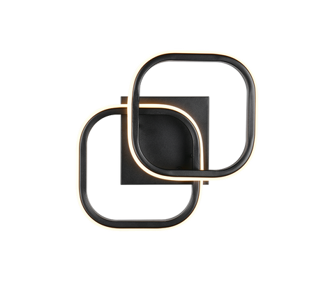 Plafón de techo Trio Kasia LED negro mate 3000K 24cm R63531932