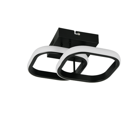 Plafón de techo Trio Kasia LED negro mate 3000K 24cm R63531932